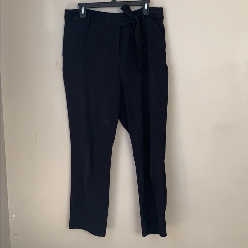 High rise bow tie dress pants